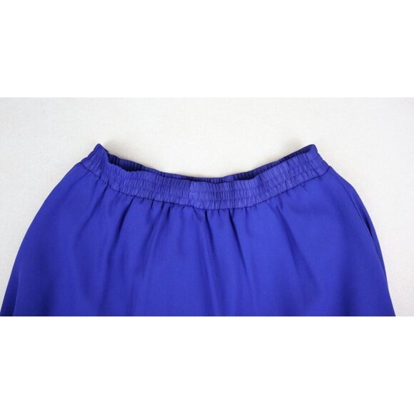 MAURADA - VINTAGE WOMEN'S BLUE A-LINE MIDI SKIRT - SIZE 10P - Picture 4 of 8